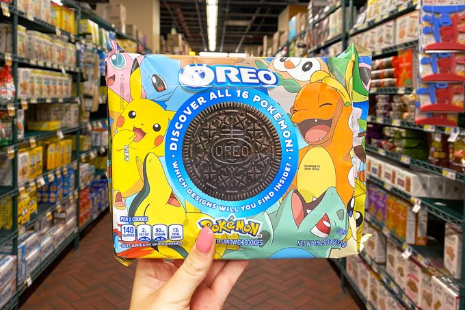 pokemon oreo pack in grocery store aisle