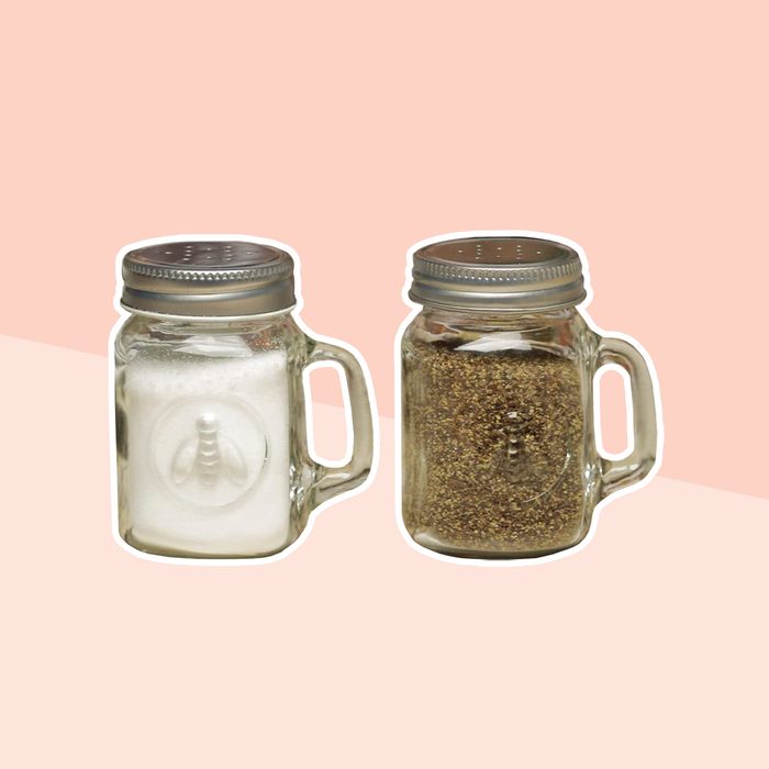 Circleware Honey Bee Mason Jar Mug Salt And Pepper Shakers