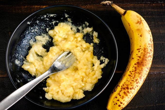 Mashing a Ripe Banana with a Fork