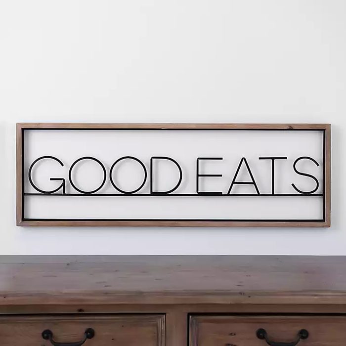 Good Eats Metal And Wood Wall Plaque