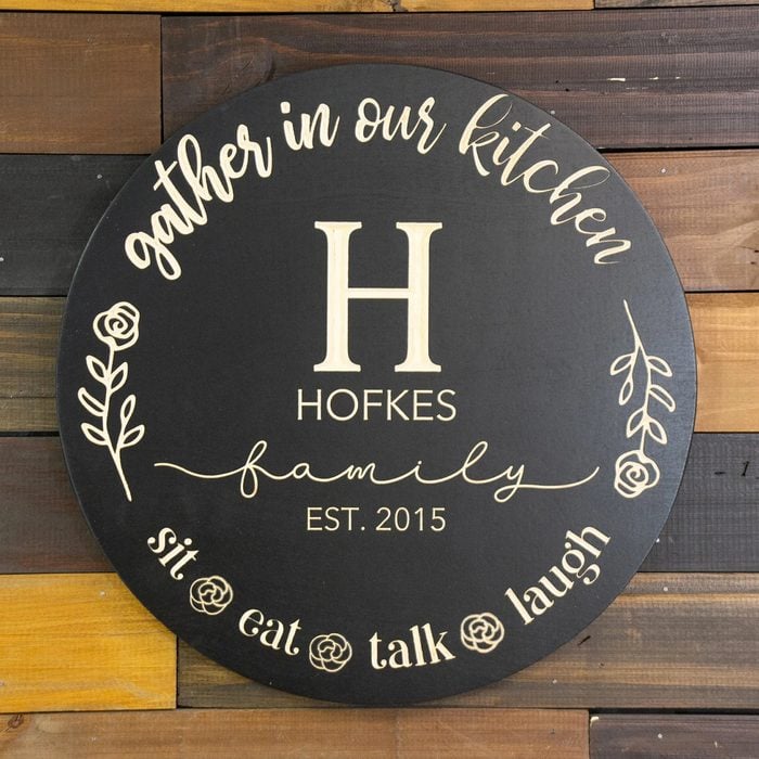 Personalized Kitchen Sign