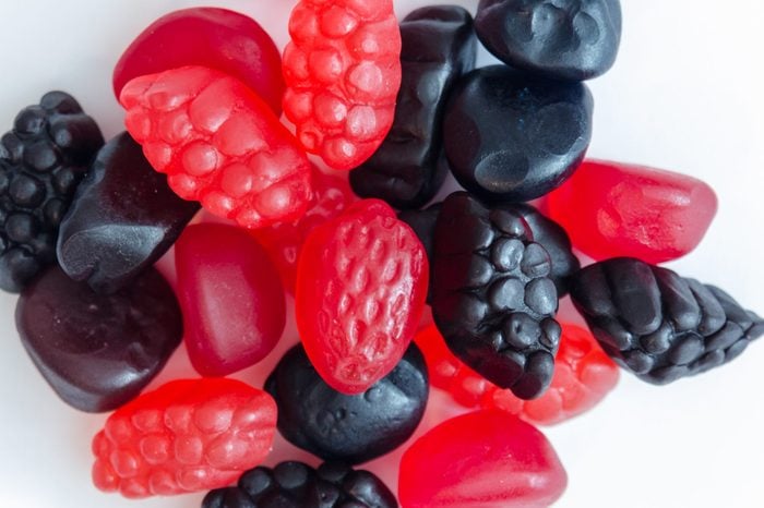 berry fruit snacks close up
