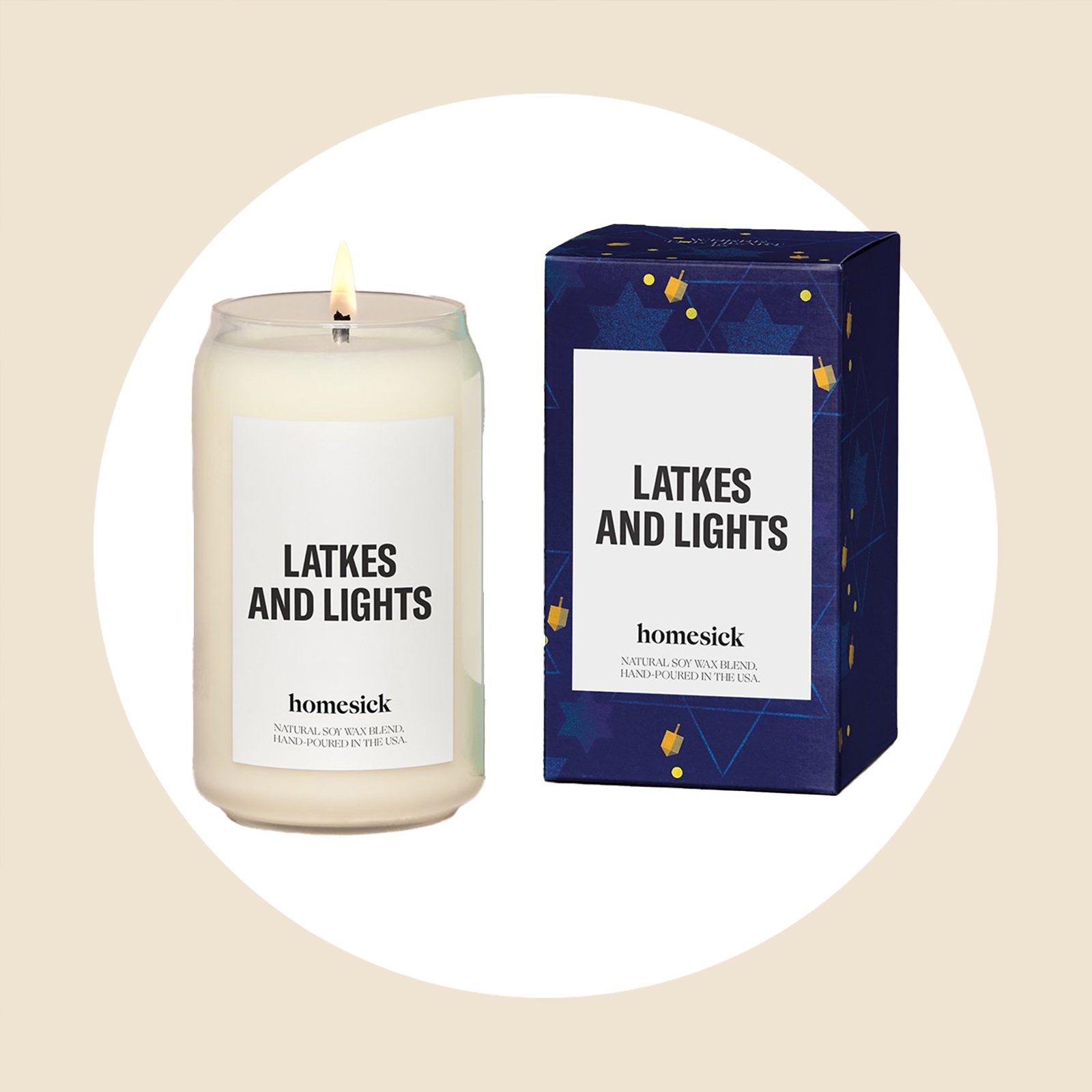 Latkes And Lights Hanukkah Candle Via Homesick