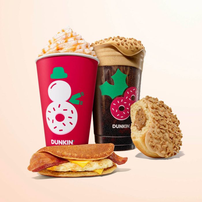 2022 dunkin donuts holiday drinks and food items