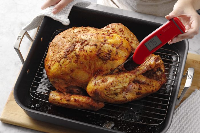 turkey with meat thermometer