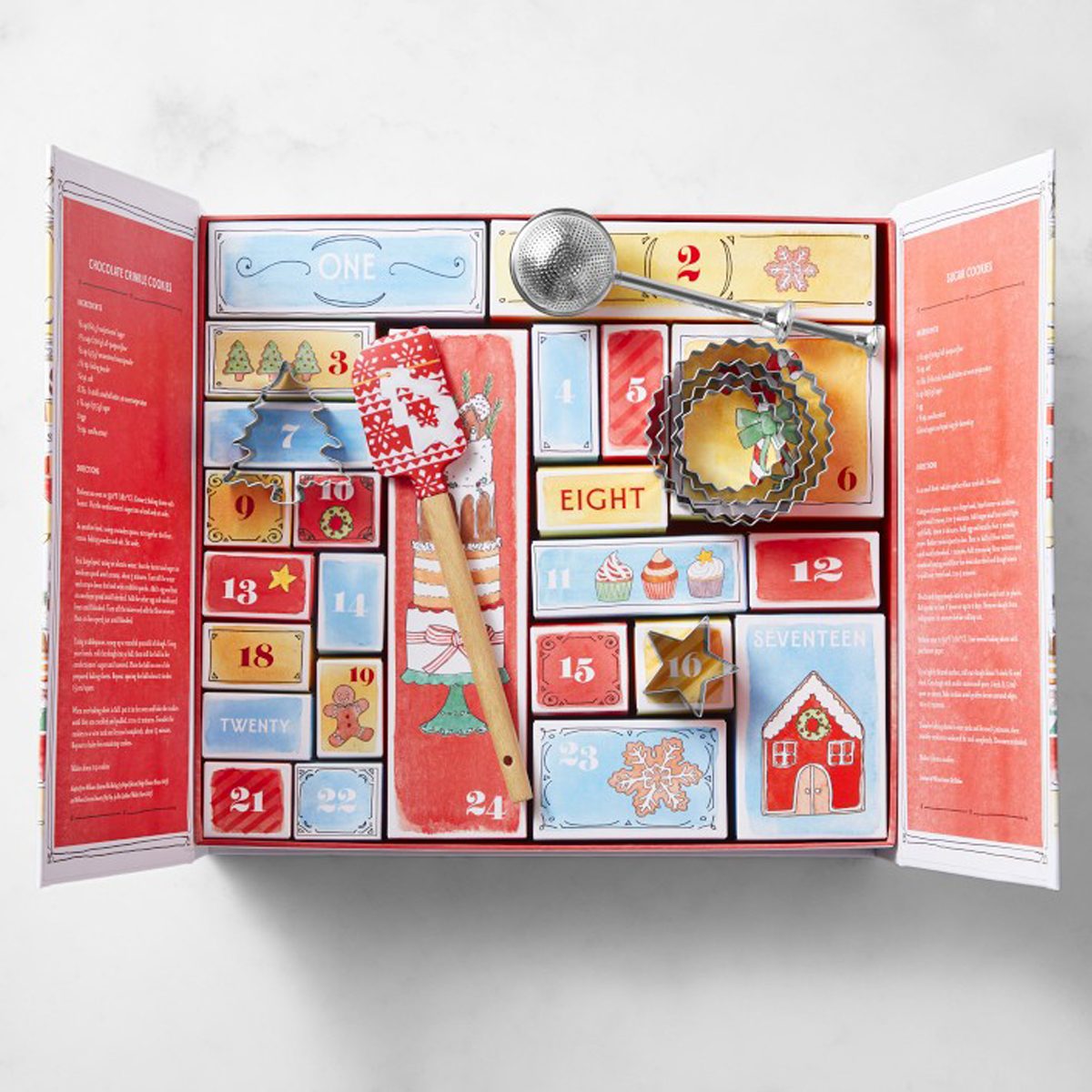 Williams Sonoma Holiday Advent Calendar 24 Days Of Baking Cookies