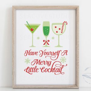 Chirstmas Cocktail Party Sign Decor