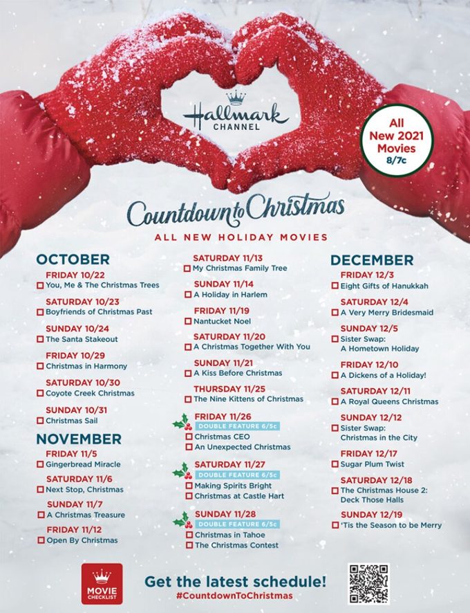 Hallmark Countdown To Christmas Schedule