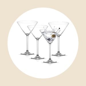 Joyjolt Olivia Crystal Martini Glasses Set Of 4 Tall Elegant Cocktail Glasses