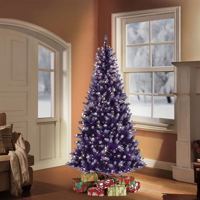 Lighted Artificial Spruce Christmas Tree 