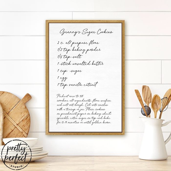 Personalized Recipe For Wall Ecomm Etsy.com