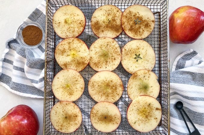 Air Fryer Apple Chips In Air Fryer Basket