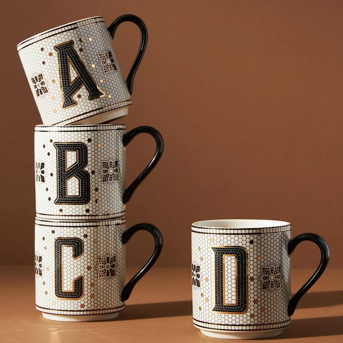 Bistro Tile Monogram Mug