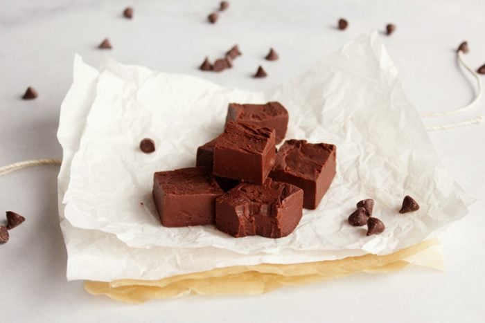 Cubes Of 2 Ingredient Chocolate Fudge