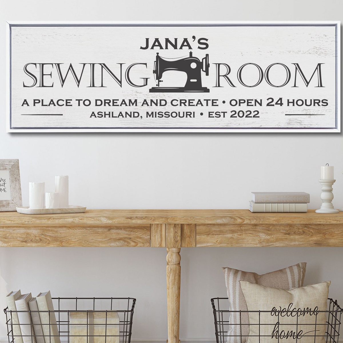 Personalized Sewing Room Wall Hanging Decor - Sewing Gift Idea