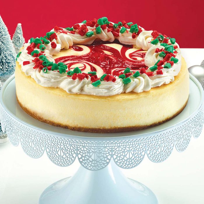 Junior's Strawberry Christmas Cheesecake