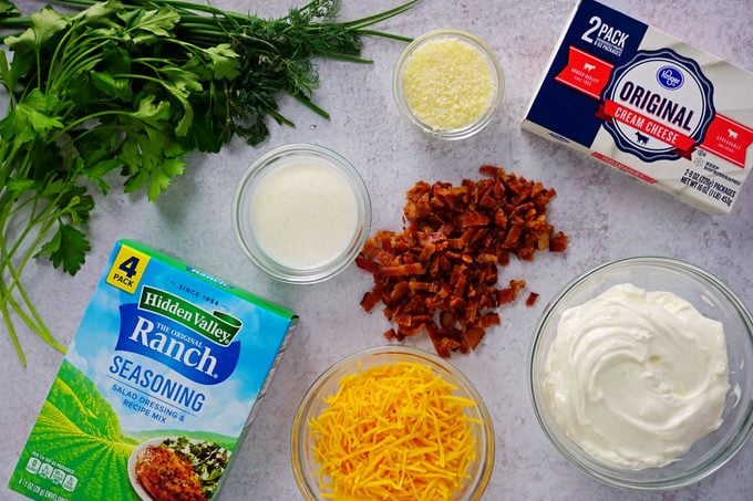 Loaded Hidden Valley Ranch Dip Ingredients