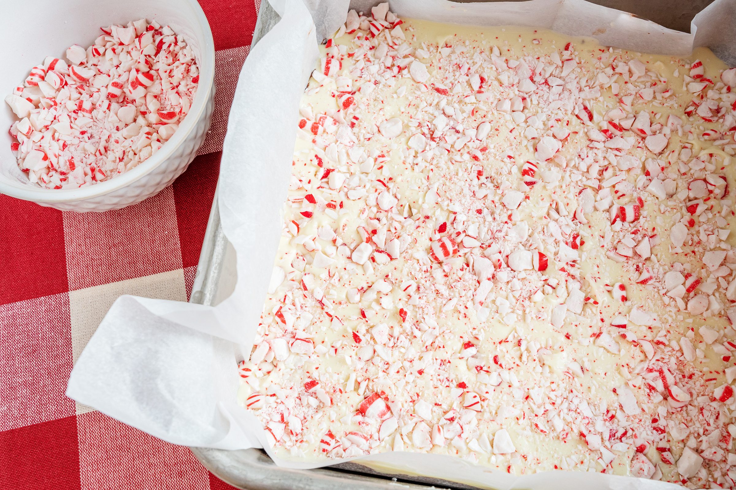 Peppermint candy topping