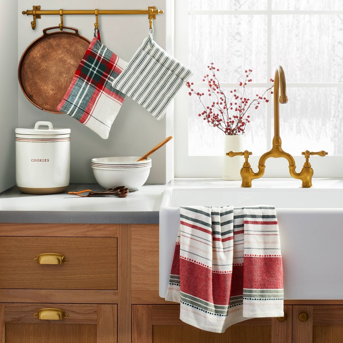 Christmas Hanging Kitchen Towel, Christmas Kitchen Towels, Holiday