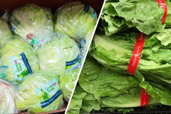 iceberg lettuce vs romaine