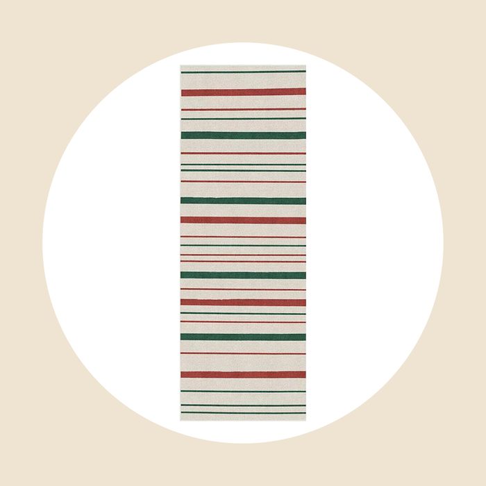 Hudson Stripe Red & Green Rug