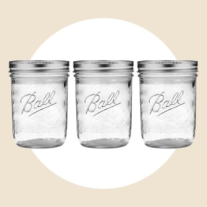 Ball Wide Mouth Pint 16 Ounces Mason Jars With Lids And Bands Set Of 3
