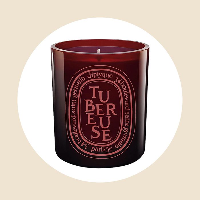 A floral-scented Diptyque candle