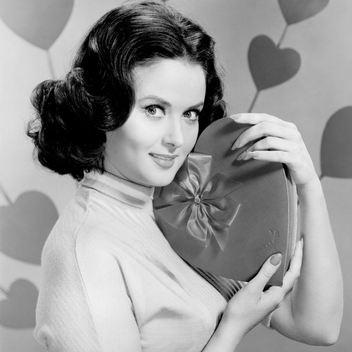 Nancy Walters on Valentine's Day in the early 1960's