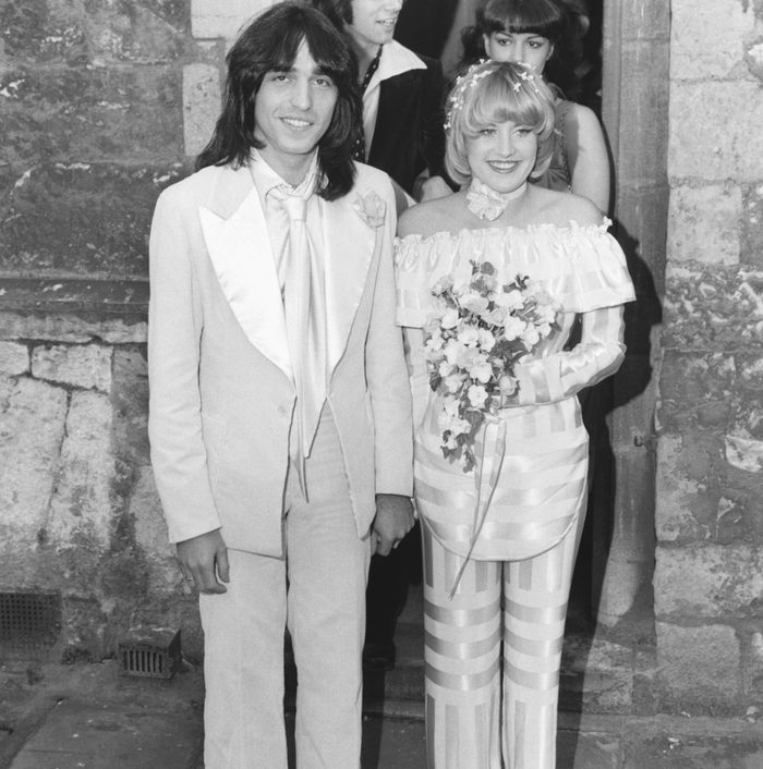 The wedding of American singer Lorna Luft and Jake Hooker, lead guitarist of The Arrows, at the church of All-Hallows-by-the-Tower in London, on Valentine's Day,
