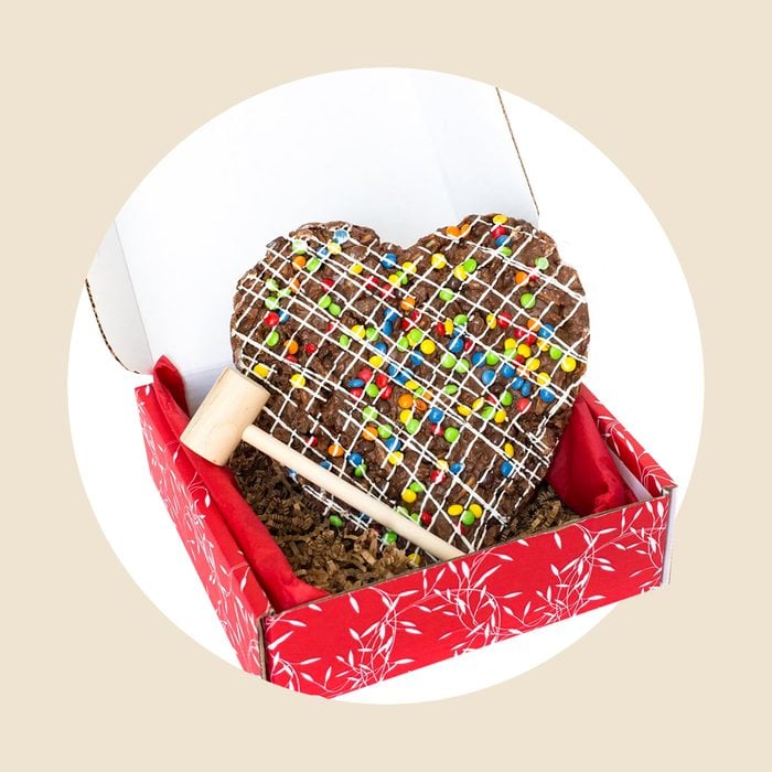 Heart Shaped Chocolate Pizza With Mallet