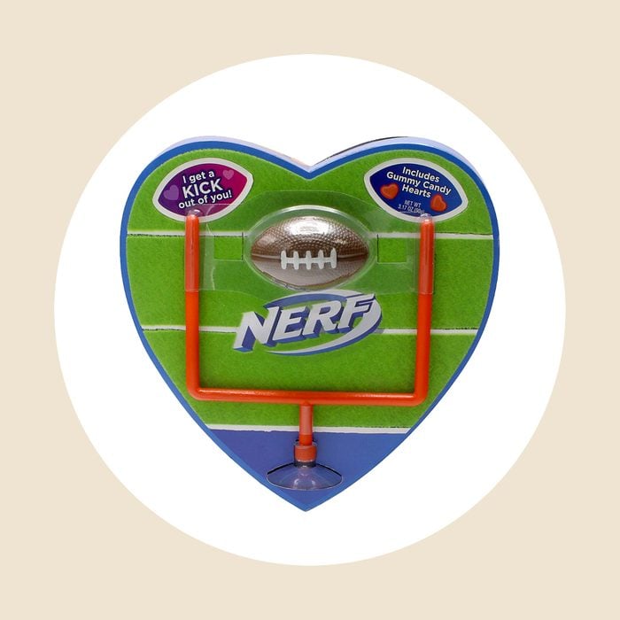 Nerf Valentine's Heart Box With Football & Goalpost
