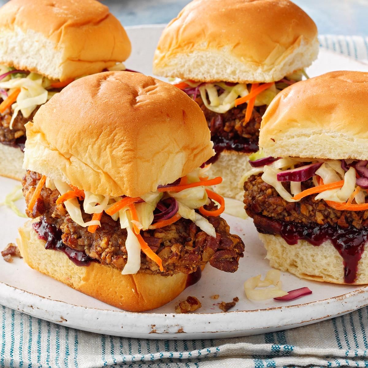 Air-Fryer Pecan Chicken Sliders