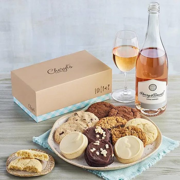 Rosé Wine And Cheryl's Cookies Box Ecomm Harryanddavid.com