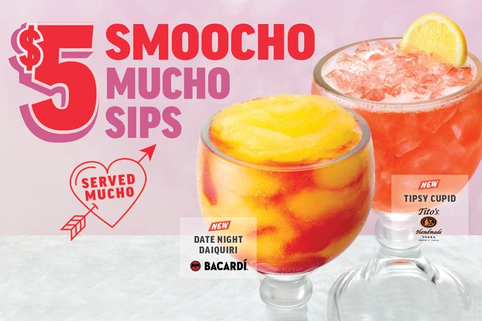 Applebee's Valentine's Menu Smoocho Mucho Sips