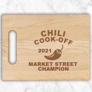 Chili Cook Off Prize Bar Board Chili