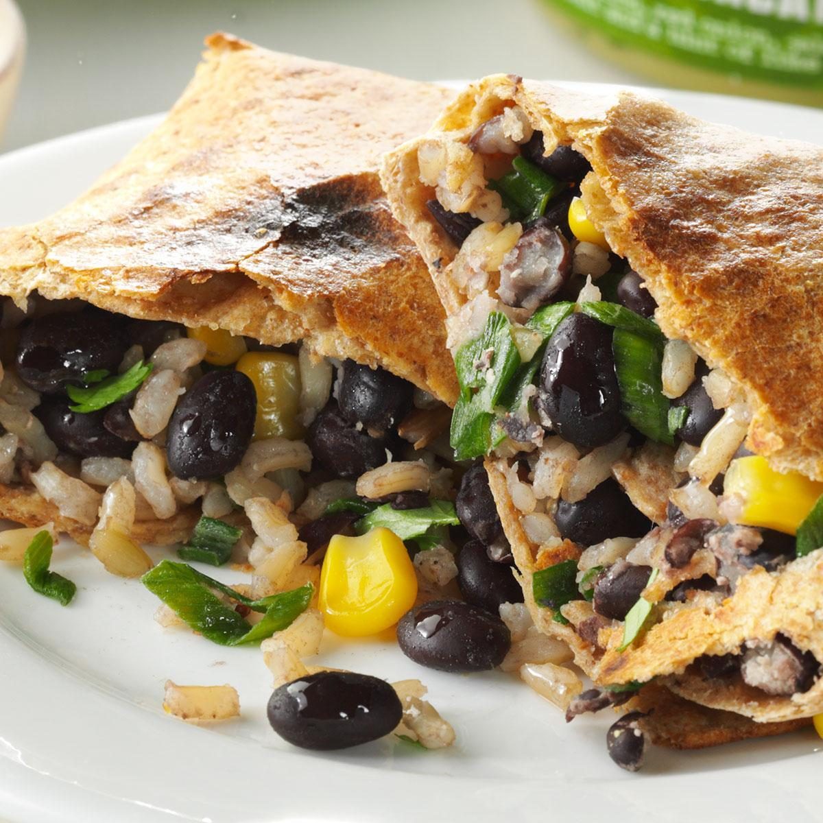 Air-Fryer Black Bean Chimichangas