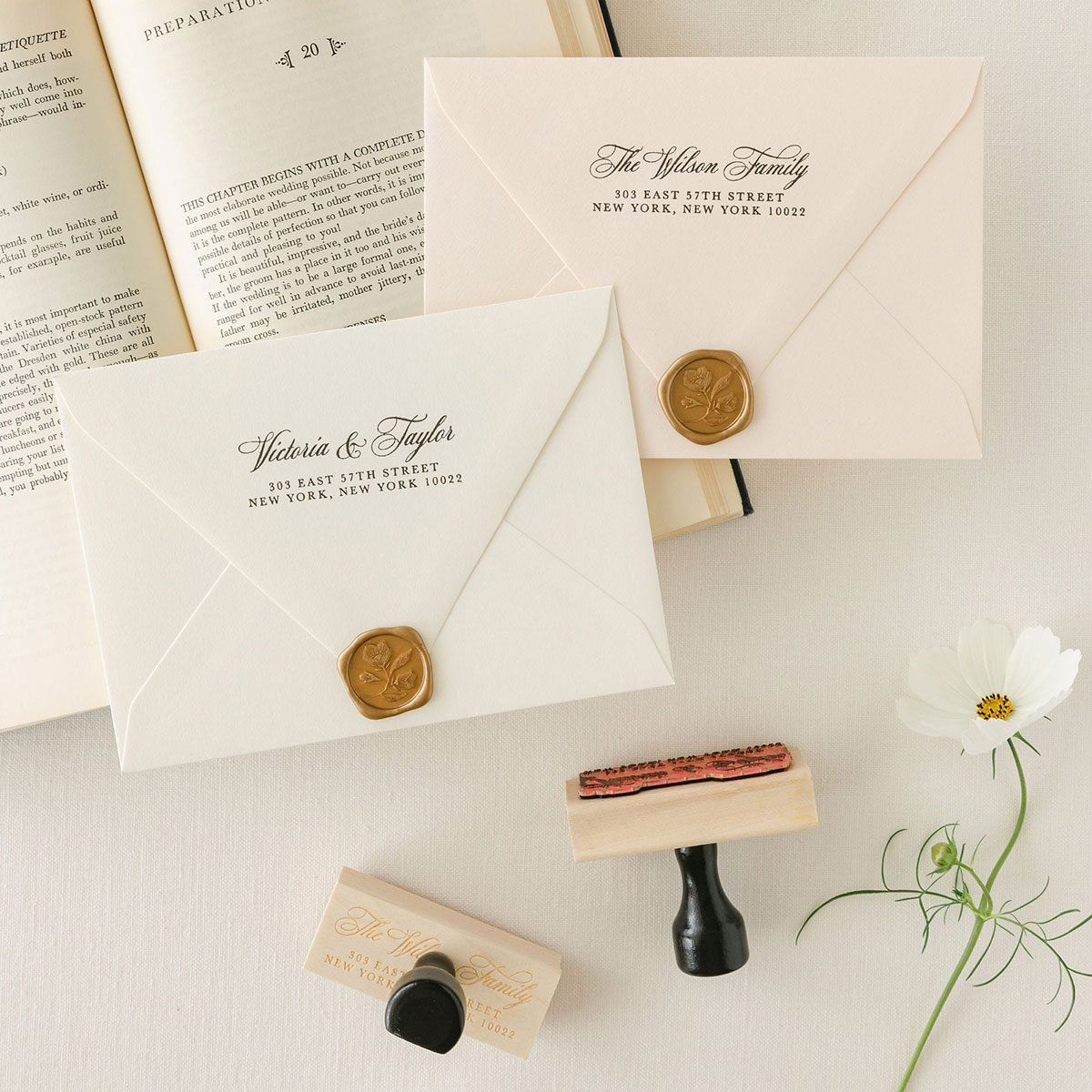 Personalized Wedding Address Stamp