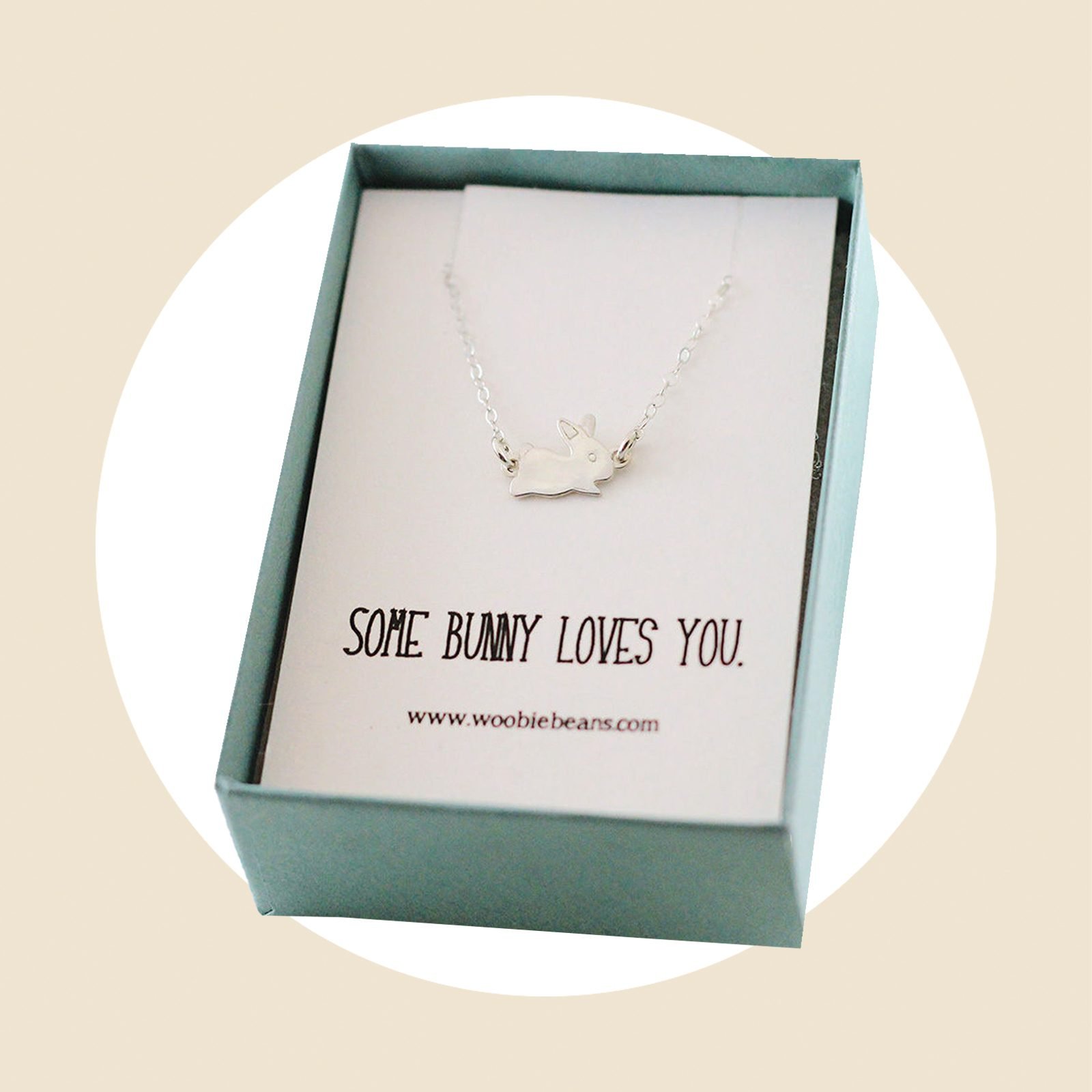 Some Bunny Loves You Necklace Via Etsy
