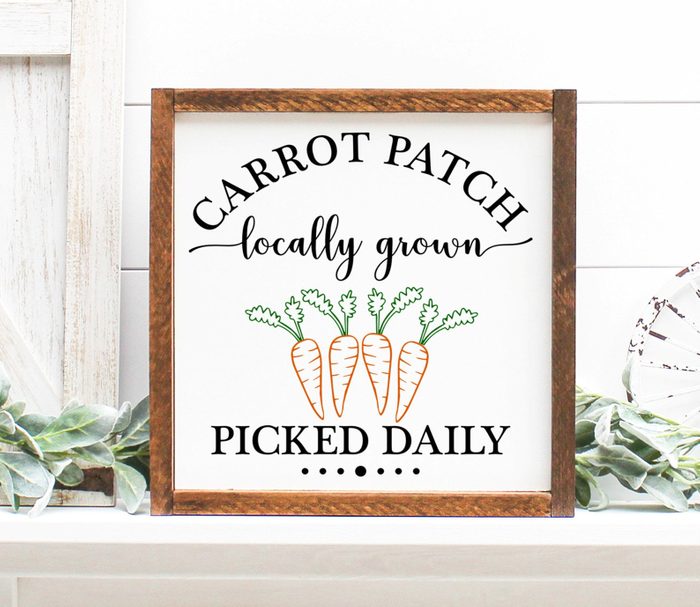Carrot Patch Easter Farmhouse Style Sign