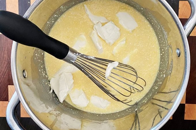 Creamy Pineapple Squares step 3: mix the filling ingredients