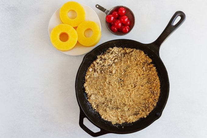 Dole Pineapple Upside Down Cake brown sugar skillet