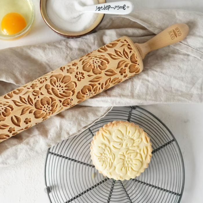 Floral Embossed Rolling Pin