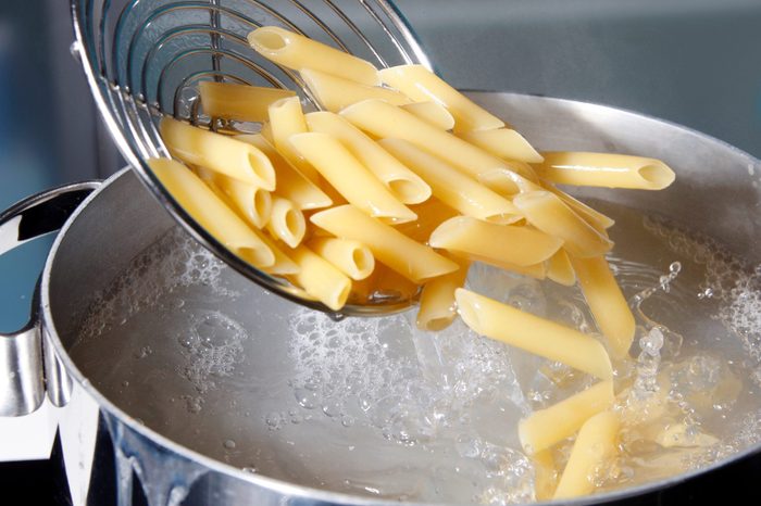 Close-Up Of pasta cooking