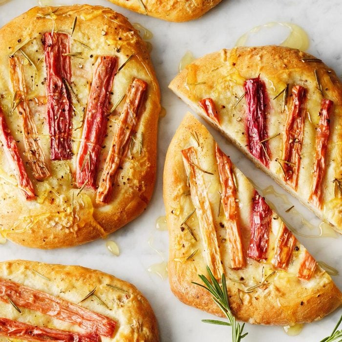 Rhubarb Rosemary Flatbread