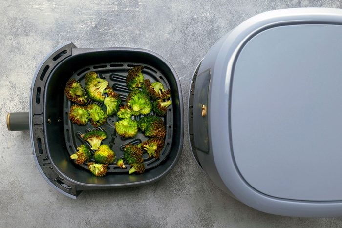 Broccoli in Air Fryer Container