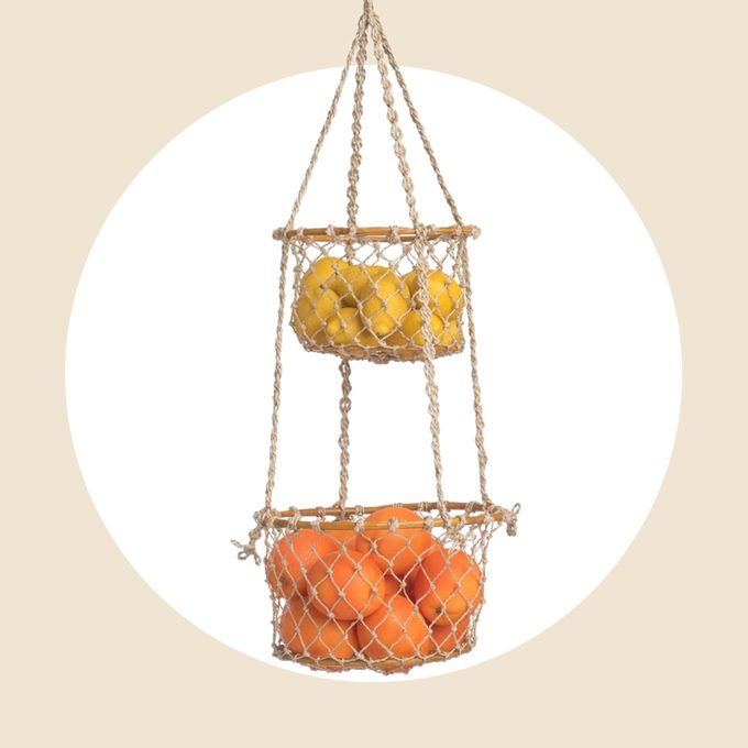 Hanging Macrame Fruit Basket Ecomm Via Overstock