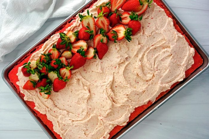 Strawberry Texas Sheet Cake