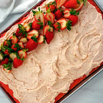 Strawberry Texas Sheet Cake