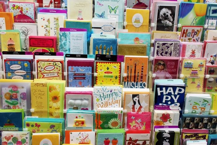 Toronto Canada November 30 2013 Greeting Cards On Display In A Store Hallmark Cards And American Greetings Are The Largest Producers Of Greeting Cards In The World