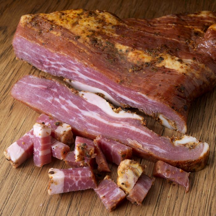 Cajon Spicey Tasso Ham In Chunk, Slice And Cubes
